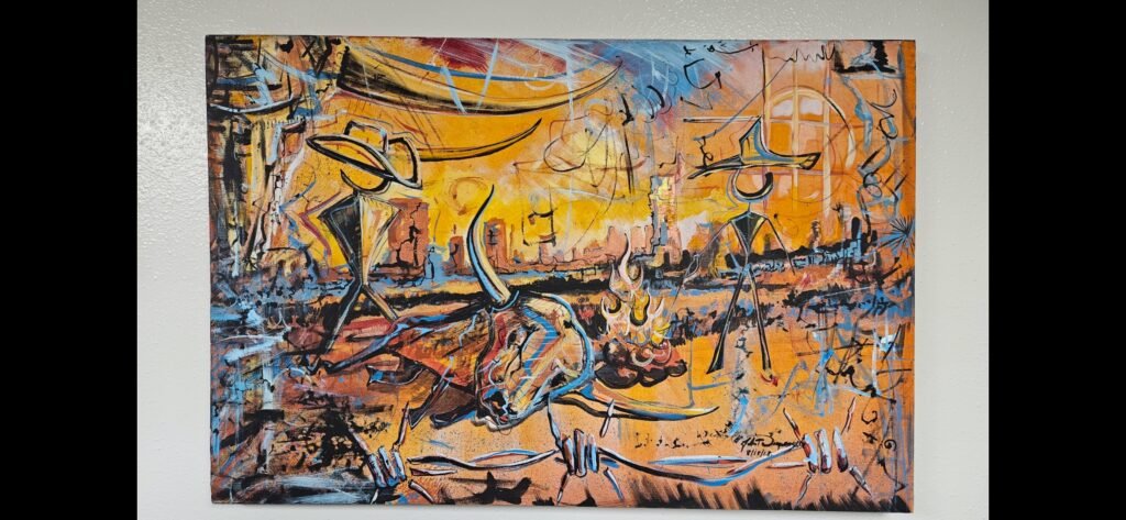 Original mixed-media painting Fierro Rancheros